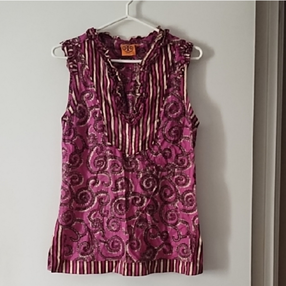TORY BURCH Cotton Sleeveless Blouse 10